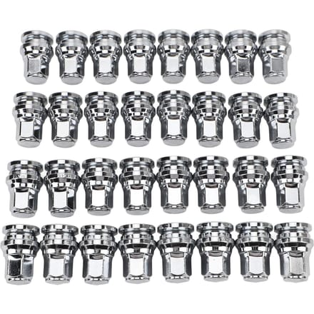 32 Pièces M14x1.5 Écrous de Roue HCPZ 1012 A Ouverts HEX 21mm Chrome Duplex Spline Tuner Écrous de Roue gray