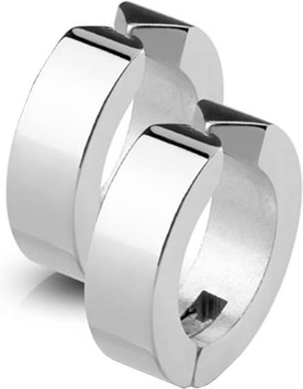 Fake oorbellen hoop ring staal - LMPiercings