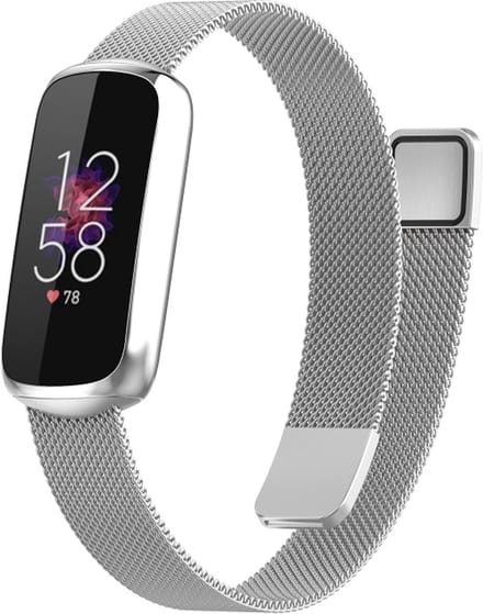 Milanees bandje - geschikt voor Fitbit Luxe - zilver