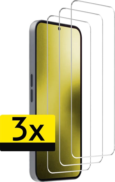 Screenprotector - Geschikt voor Nothing Phone (2a) Plus - 3 Stuks - Extra Sterk - Beschermglas - Gehard Glas - Tempered Glass - Screen Protector