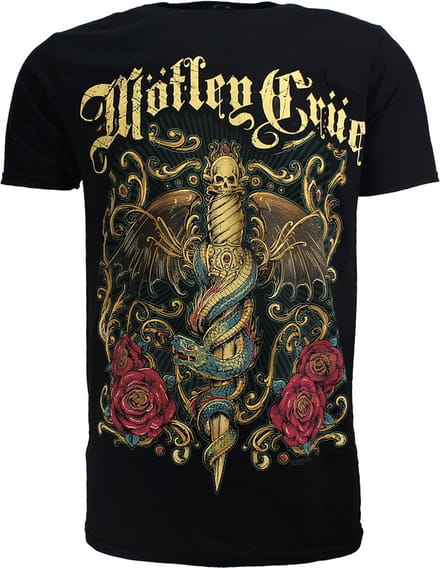 Mötley Crüe Exquisite Dagger T-Shirt - Officiële Merchandise - L