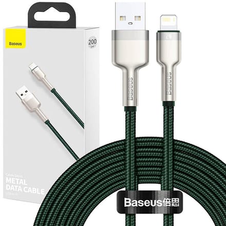 Baseus Cafule Usb Naar Lightning-Kabel, 2,4 A, 2 M (Groen)