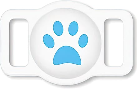Ainy Siliconen AirTag houder wit - GPS case voor katten en honden