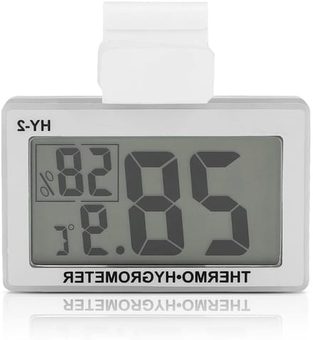 Digitale hygrometer en thermometer met LCD-display, waterdicht, voor koelkast en vriezer, temperatuur- en vochtigheidsmonitor