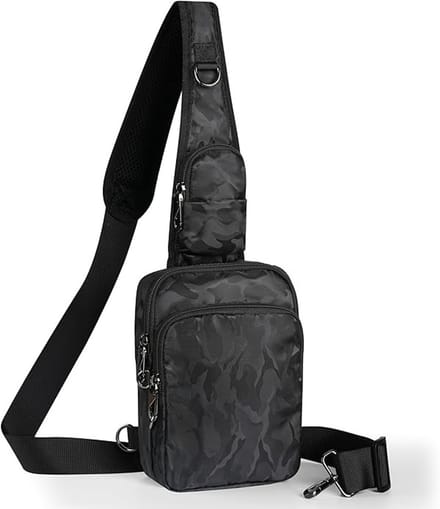 Anti-diefstal Sling Borst Crossbody tas met RFID blokkering en ritslock