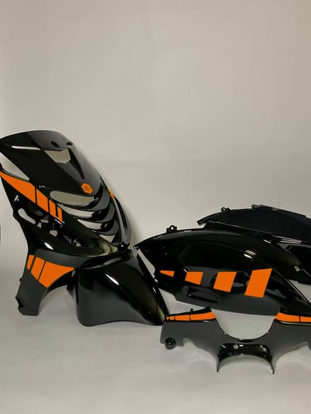 Piaggio Zip Stickerset - Striped - Orange