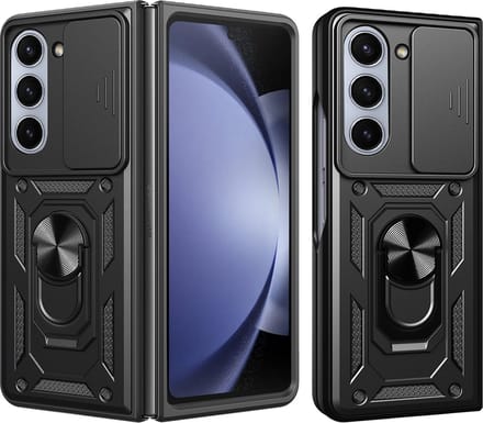 Hoesje geschikt voor Samsung Galaxy Z Fold 6 - Techsuit Camshield Back Cover - Zwart