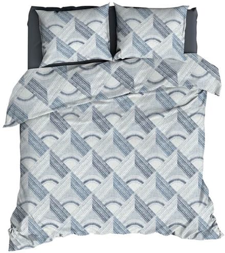 Romanette Pantheon Dekbedovertrek - Extra breed - 260x200/220 cm - Blauw/Grijs