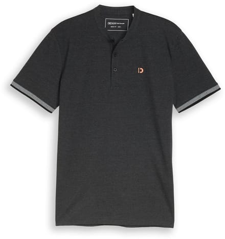 Tom Tailor Denim - Piqué poloshirt met opstaande kraag - Maat S - Black