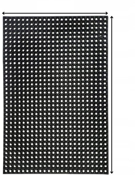 Texas - Deurmat - Rubber - 50x80 cm - Azuur