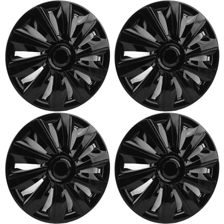 4 Stuks 14 inch Wielnaafdop Sterke Bescherming Klikvast Lichtgewicht Universele Pasvorm voor Elk 14 Inch Stalen Wiel gray