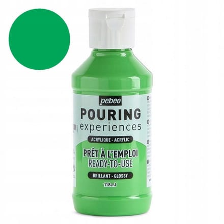 Pebeo Pouring Experiences Acrylverf 118ml - Felgroen