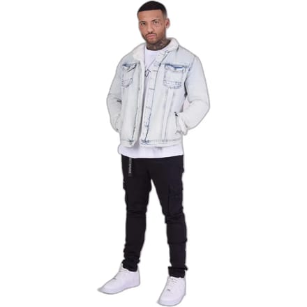 Denim jas met schapenvacht kraag Project X Paris