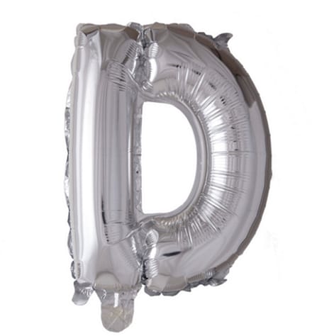 Folie Ballon Letter 40″ D - Zilver