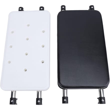 2 Stuks Rollator Zitting Set Sterk Draagvermogen Zwart Zacht Gevoerd Rustzitting en Wit Snel Afvoerend Bad gray