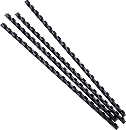 Exacompta Doos van 100 plastic spiraal inbindruggen 8 mm - A4 - Zwart - 75201E