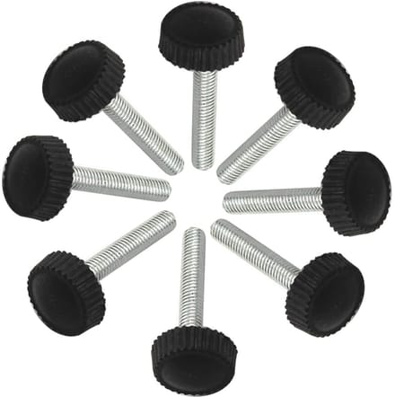 Dailygoods- Aanscherping Schroef 20 Stuks - Buitendraad - Handknop - Koolstofstaal - Corrosiebestendig - Diameter 5 mm - Knopschroef