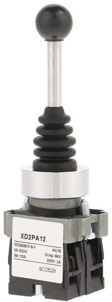 Allecto - Joystick Switch - 2 Positie - Hoogwaardige Panel Mount