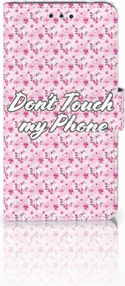 Nokia 2 Portemonnee Hoesje Flowers Pink DTMP