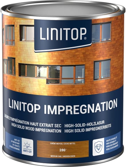 High Solid Impregneerbeits LINITOP IMPREGNATION Middel Eiken (li286) 2.5 liters