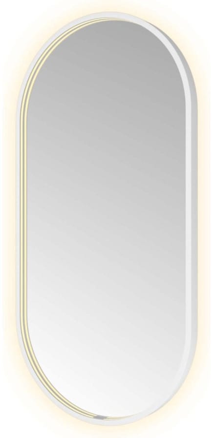 Hotbath &More Mirrors Oval LED Badkamerspiegel - Ovaal - 100 x 50 cm - Mat Wit