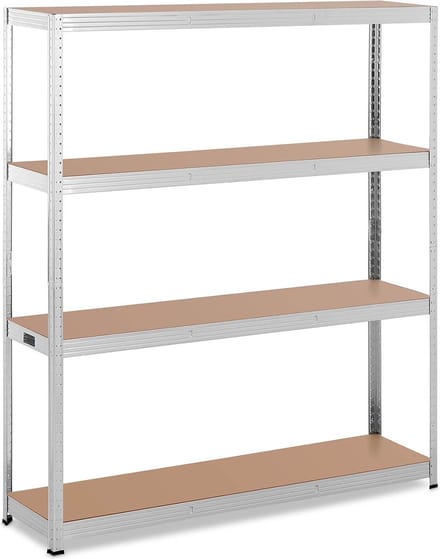 Stellingkast - 160 x 40 x 180 cm - voor 4 x 150 kg - Grijs - MSW