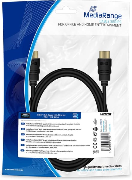 MediaRange MRCS210 HDMI kabel 2 m HDMI Type A (Standaard) Zwart