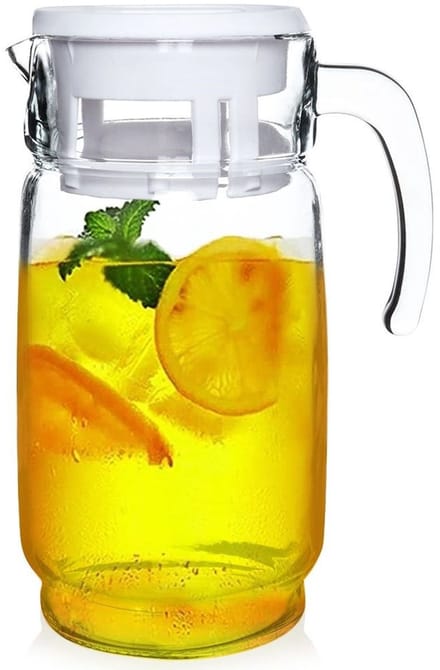 Vilde Glas Serie - Glazen Kan - 2L - Met Deksel - Ergonomische Handgreep