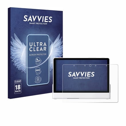 Savvies - Screenprotector voor eufy Smart Display E10 - Folie Beschermfolie transparant 18 Stuks
