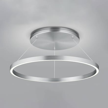 Knapstein LED hanglamp Lisa-D, ringvormig, mat nikkel