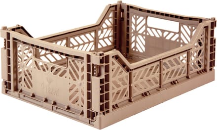 AyKasa Folding Crate Midi Box - Warm Taupe