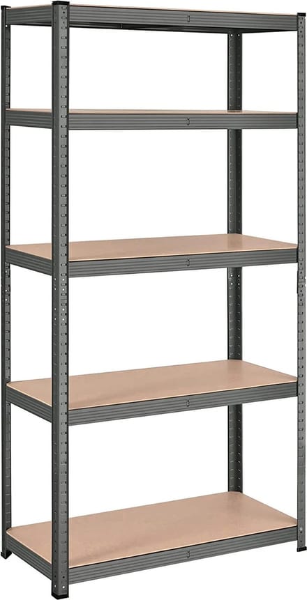 MIRA Home - Opbergrek - Stelling - Metaal - Beige - 180x90x40cm