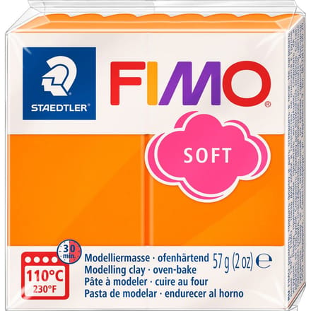 Boetseerklei Fimo soft 57 gram mandarijn