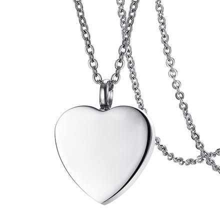 Fako Bijoux® - Ashanger / Assieraad - Hart - RVS - Staal - Zilverkleurig