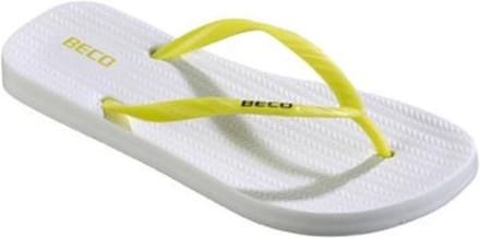 BECO Teenslippers - Dames - Eva - Wit/geel - Maat 41