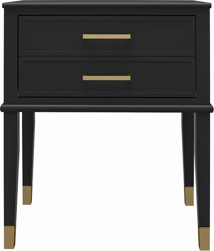 Westerleigh-Endtable met 1 lade in MDF zwart