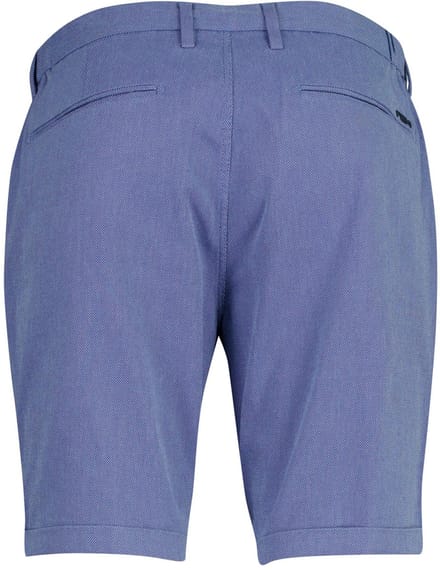 Blauwe korte broek New Zealand katoen omslag en elastische taille