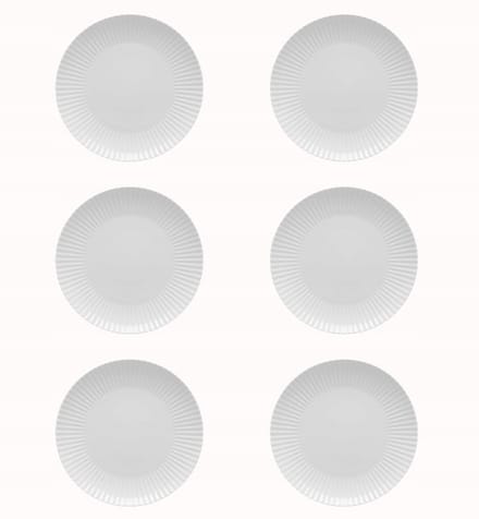 Lubiana Daisy porseleinen dinerborden 24 cm - Set van 6
