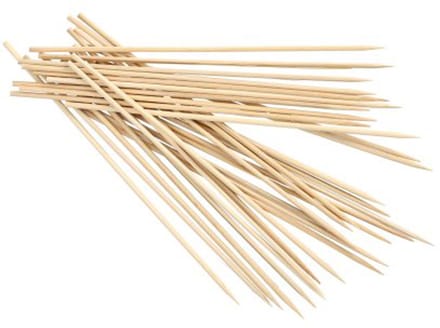 1000 Sjasliekstokjes, bamboe pure Ø 3 mm · 20 cm