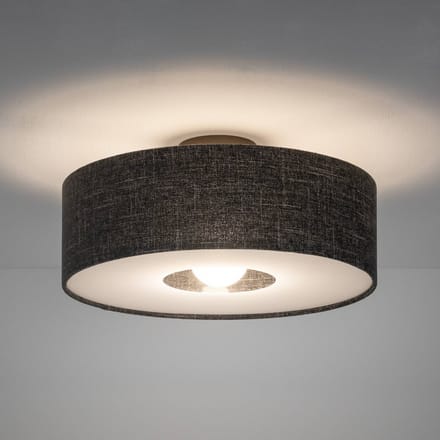 Nowodvorski Lighting Plafondlamp Amarela M, zwart gemêleerd, textiel, E27