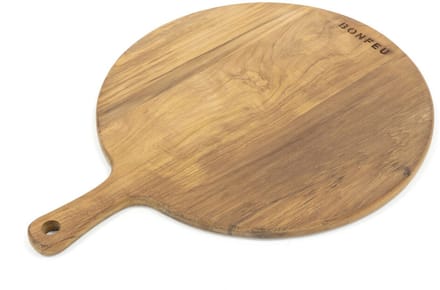 BonFeu BonTeak Pizza Board Large - L 52 x B 40 x H 2 cm - Teakhout Bruin