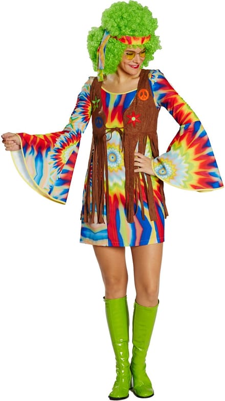 Rubie's Verkleedkostuum Hippie Unisex Multicolor Maat 36