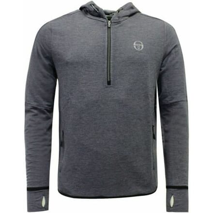Sergio Tacchini Lange Mouw Halflange Zip Up Capuchon Grijs Heren Idra Sweaters 37678 961