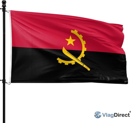 VlagDirect - Angolese vlag - Angola vlag - 90 x 150 cm.