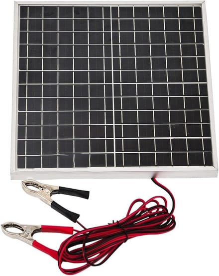 Draagbaar Zonnepaneel - PV Module - Onderweg Opladen - Weerbestendig Aluminium Frame - 12W Vermogen - Zwart