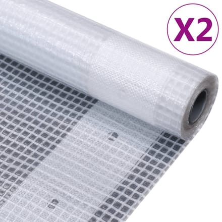 vidaXL - Dekzeilen - 2 - st - Leno - 260 - g/m² - 3x2 - m - wit