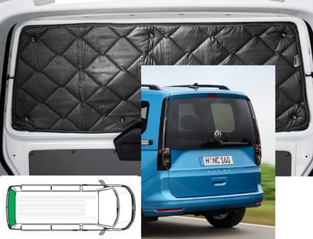 Raamisolatie Volkswagen Caddy Vanaf 2021 Black line achterzijde Klep