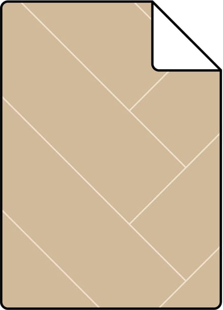 Proefstaal ESTAhome behang visgraat-motief donker beige - 26.5 x 21 cm - 139781-S