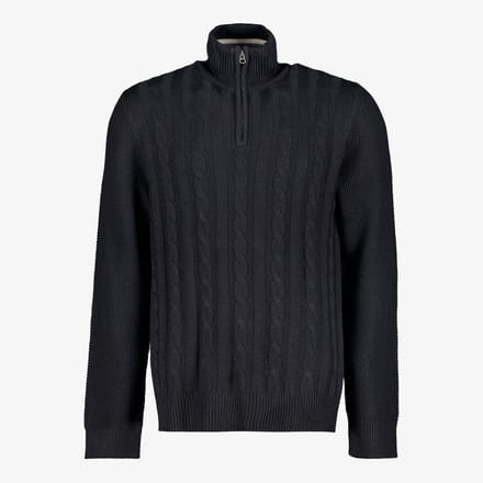 Produkt heren trui met hoge kraag blauw - Maat XL