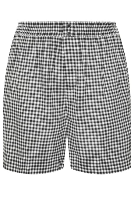 Yours Zwarte Geruite Shorts Size 58-60